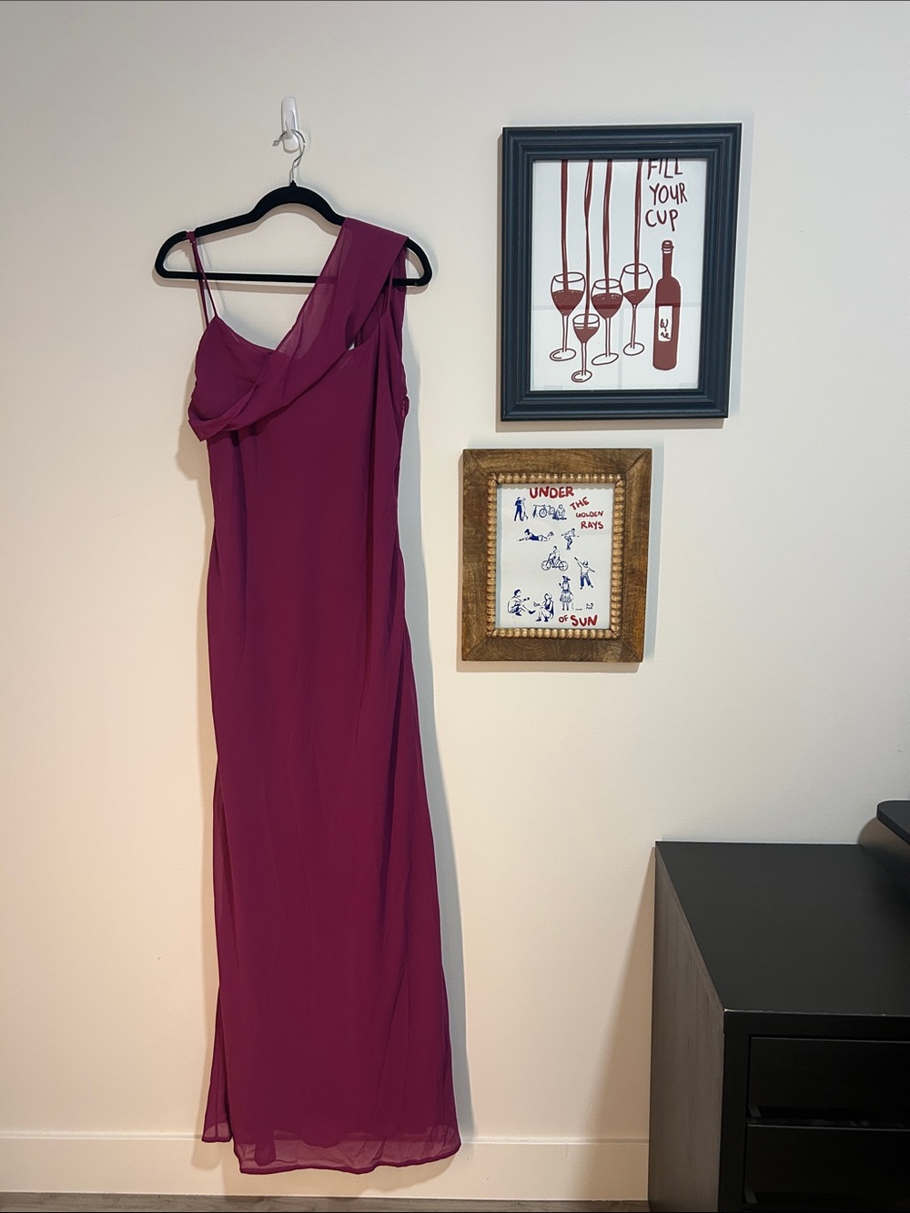 Princess Polly - Syrina Cowl Neck Scarf Maxi Dress - Berry